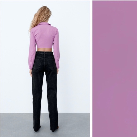 NWOT Zara O Ring Crop Top - Picture 3 of 7